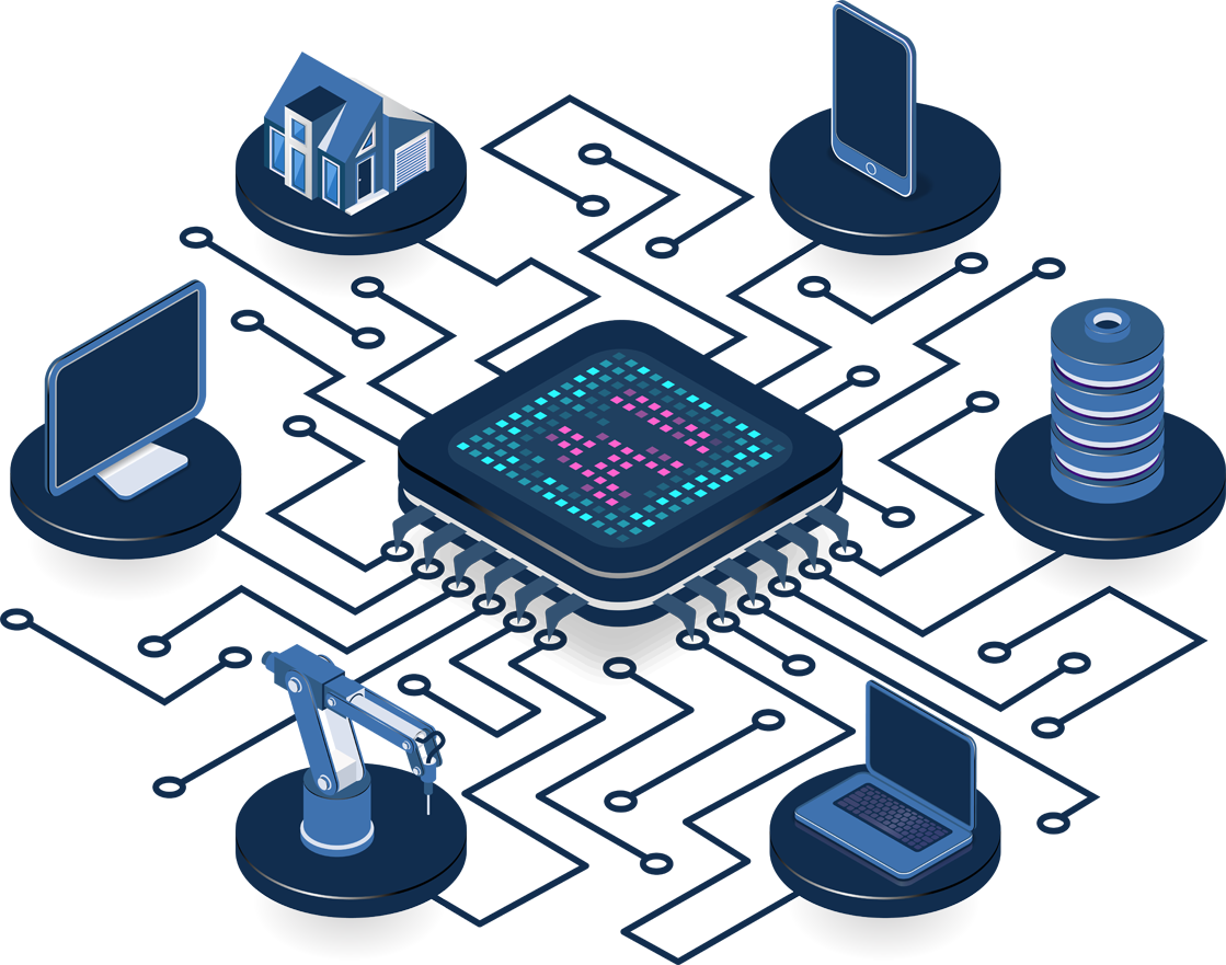 Diagram of edge AI (AIoT) enabling on-site data utilization